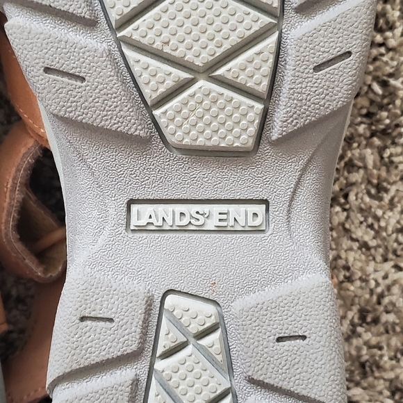 Lands End All Weather‎ Suede Walking Sandal Women’s Sz 9D Brown Adjustable Strap - Picture 8 of 14